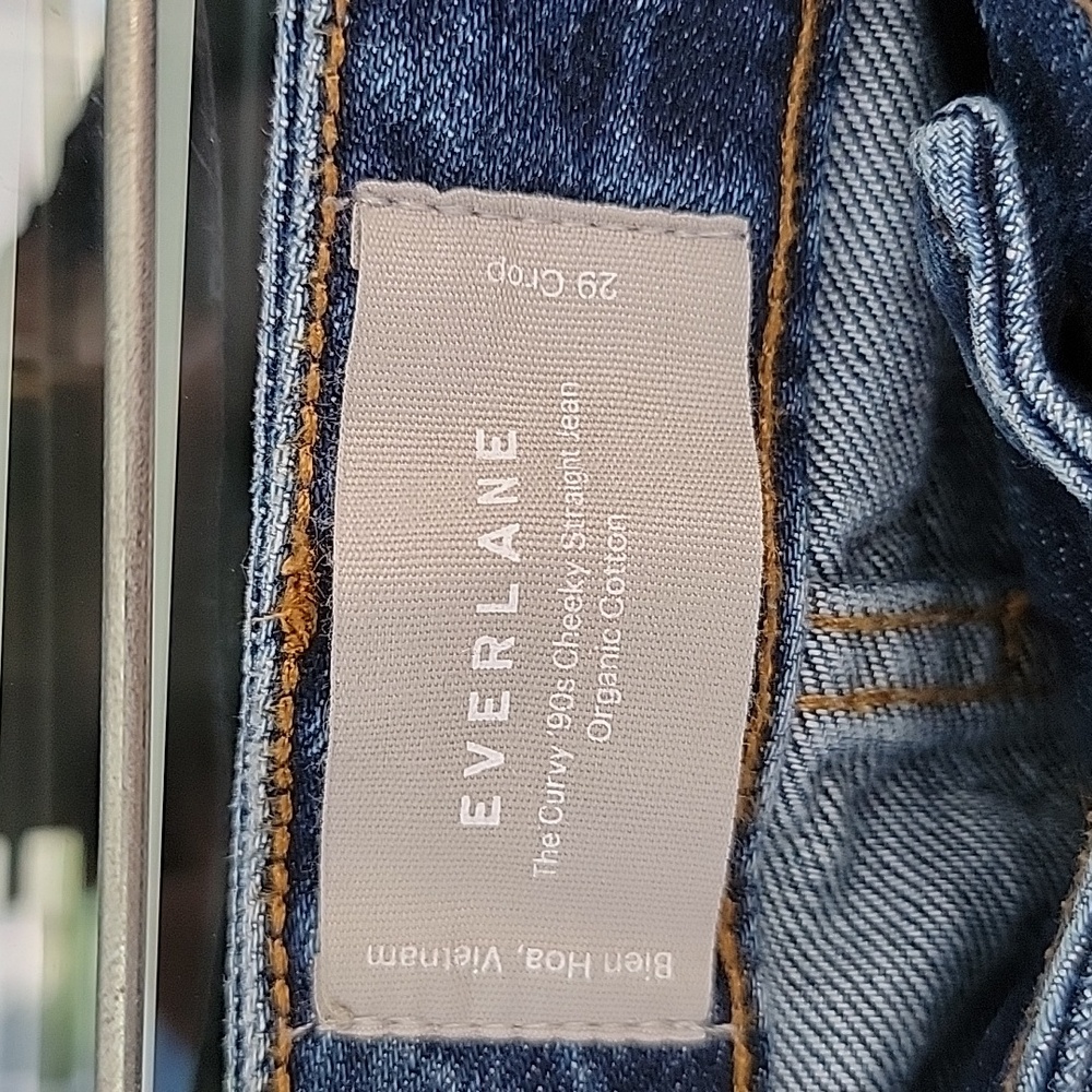 Everlane The Curvy 90s Cheeky Straight Rigid Crop Jean Sz 29 Button Fly - Picture 2 of 11